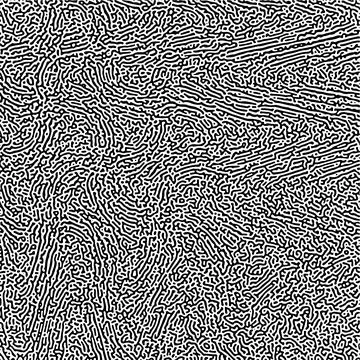 Cyclic Symmetric Multiscale Turing Pattern. Monochrome texture Stock Illustration