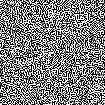 Cyclic Symmetric Multiscale Turing Pattern. Monochrome texture Stock Illustration