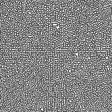 Cyclic Symmetric Multiscale Turing Pattern. Monochrome texture Stock-Illustration