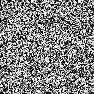 Cyclic Symmetric Multiscale Turing Pattern. Monochrome texture Stock Illustration