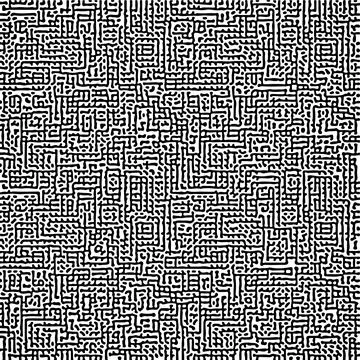 Cyclic Symmetric Multiscale Turing Pattern. Monochrome texture Stock Illustration