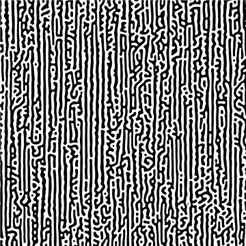 Cyclic Symmetric Multiscale Turing Pattern. Monochrome texture Illustrazione stock