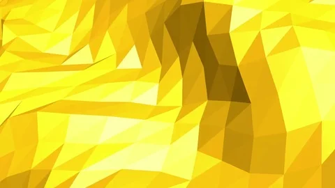 Cyclic wavy animation of yellow polygons Stock Footage 77294356