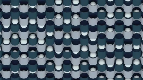 A cyclical, 4K animation featuring a moving geometric pattern. 3d rendering Stock Footage 318591750