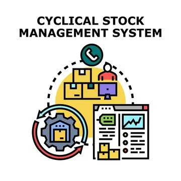 Cyclical stock management system concept vector illustration イラスト素材