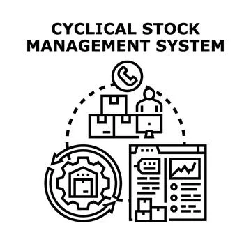 Cyclical stock management system concept vector illustration 스톡 일러스트