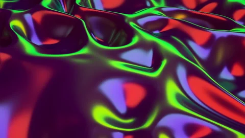 Cyclically moving colored surface. 3d animation of a seamless loop. Stock Footage 167736789