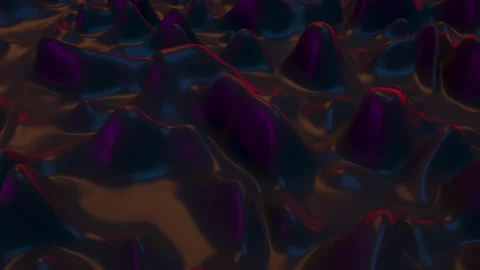 Cyclically moving colored surface. 3d animation of a seamless loop. 스톡 동영상 168056018