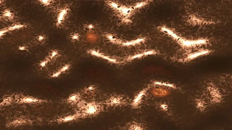 Cyclically moving surface. 3d animation of a seamless loop Stockbeeldmateriaal 167519787