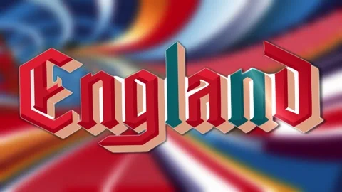 Cyclically repeating inscription England. Video stock 281282429