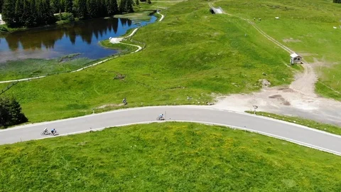 Cycling in the Alps Stock Footage 112332587