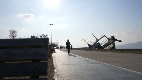 Cycling and chill the road Stock Footage 170053178
