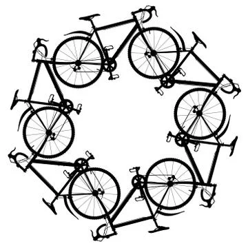Cycling around Stock-Illustration