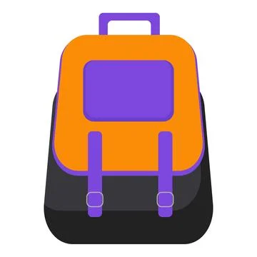 Cycling backpack icon cartoon vector. Sport bike Illustrazione stock