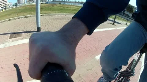 Cycling on bike Stock Footage 10792482