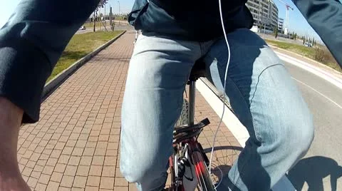 Cycling on bike Stock Footage 10792837