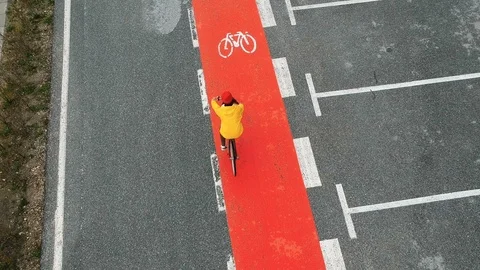 Cycling on bike path Stock Footage 106410893