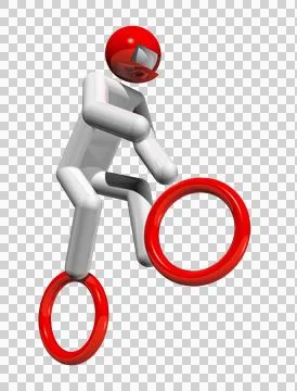 Cycling BMX 3D symbol Stock Illustration