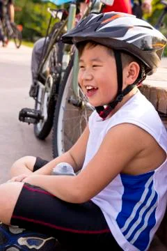 Cycling boy Stock Photos