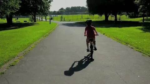 Cycling boys 01 Stock Footage 12374352