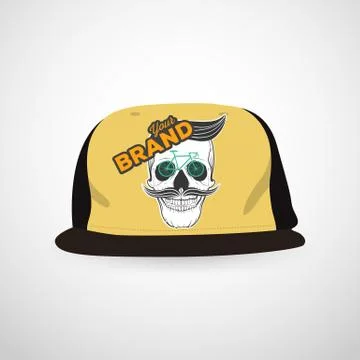 Cycling cap design template Stock Illustration