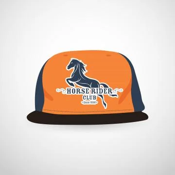 Cycling cap design template Stock Illustration