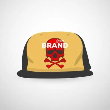 Cycling cap design template Stock Illustration