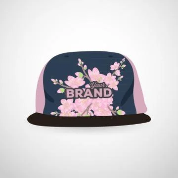 Cycling cap design template Stock Illustration