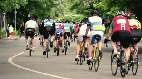 Cycling in the city Stock Footage 11129281
