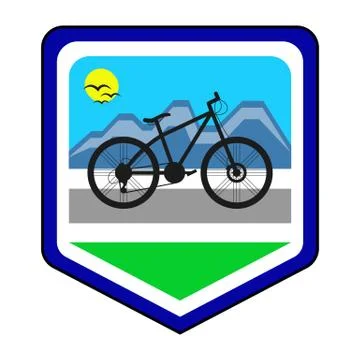 The cycling community logo Stock Illustration