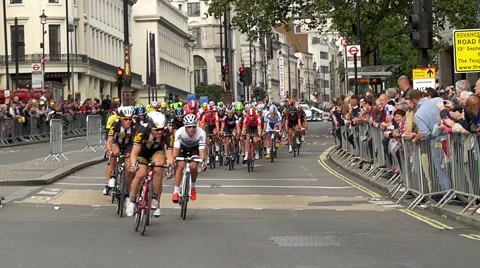 Cycling competition slow motion Stock Footage 56698994