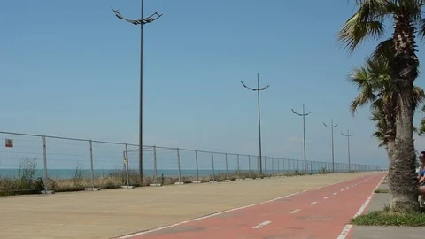 Cycling on a cycle path Stock Footage 77246260
