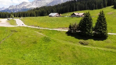 Cycling in the Dolomite mountains Stock Footage 112332570