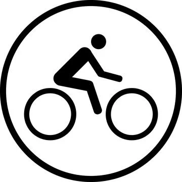 Cycling exercise sign graphics design. Stock Illustration