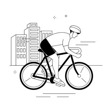 Cycling experiences abstract concept vector illustration. Stock Illustration