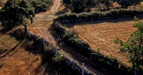 Cycling on the flat ground Stockbeeldmateriaal 143263670