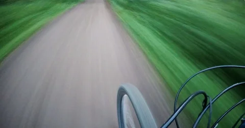 Cycling in the forest Stock Footage 85064463