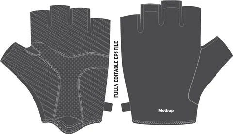 Cycling Gloves Mockup Stock Illustration