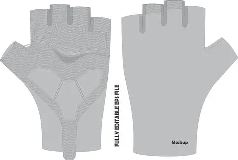 Cycling Gloves Mockup Stock Illustration