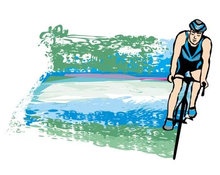 Cycling grunge frame Stock Illustration