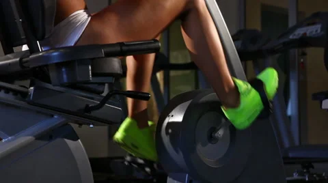 Cycling at the gym Stock Footage 49732841