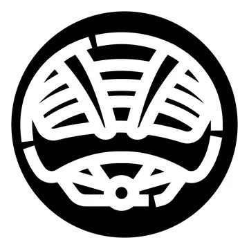 Cycling helmet icon representing head safety equipment Stock Illustration