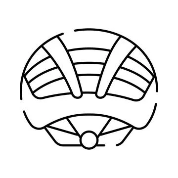 Cycling helmet protecting head while riding bicycle Stock Illustration