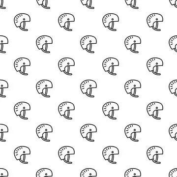 Cycling helmet seamless pattern for head protection Stock Illustration