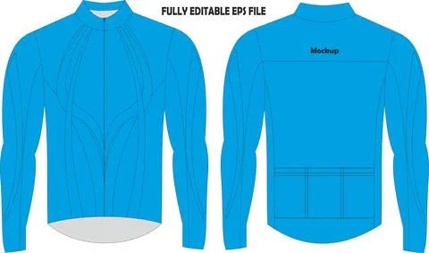 Cycling Jacket Mockup Stock Illustration