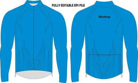 Cycling Jacket Mockup Stock Illustration