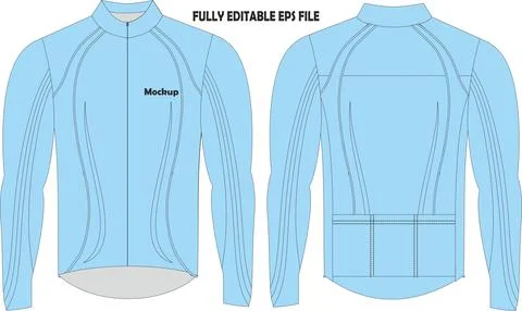 Cycling Jacket Mockup Stock Illustration