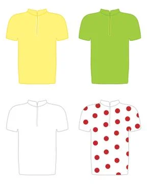 Cycling jerseys Stock Illustration