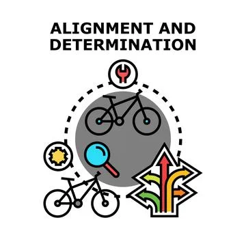 Cycling journey concept with path selection and maintenance Illustration