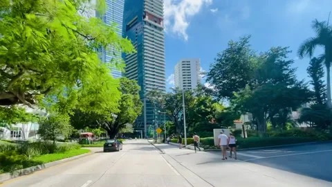 Cycling in miami Stock Footage 162284436